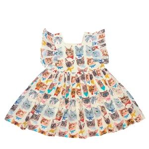 Pink Chicken Cats Dress Size 2 New with No Tag